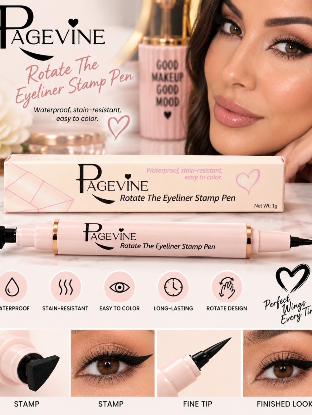 Page Vine  The Eyeliner Stamp Pen - Black